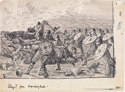 Slaget på Lyrskogshede [Tegning]