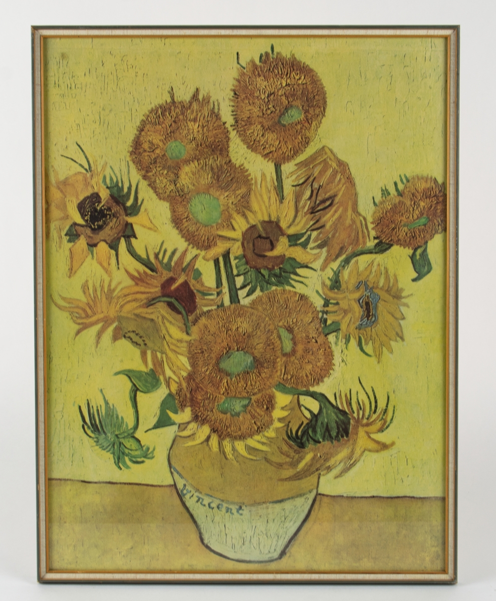 Tavla Sunflowers av van Gogh (kopia ?)