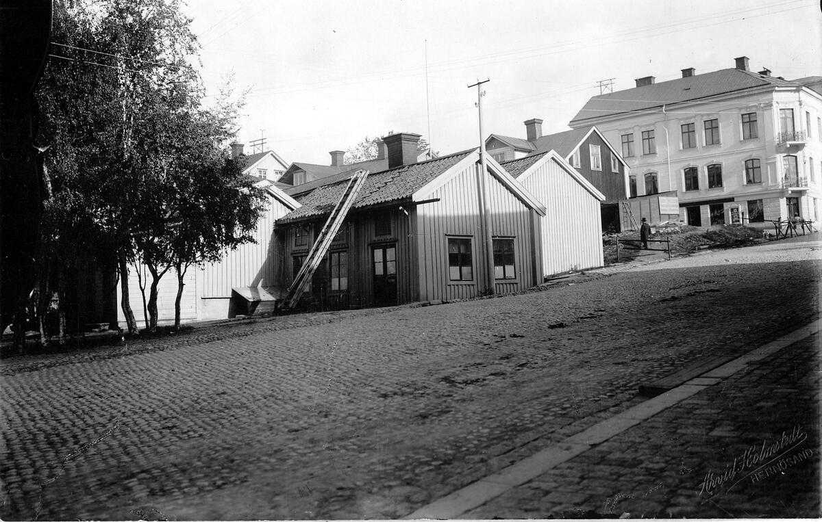 Stadsbebyggelse. Tomt nr 1, foto från Nybrogatan.