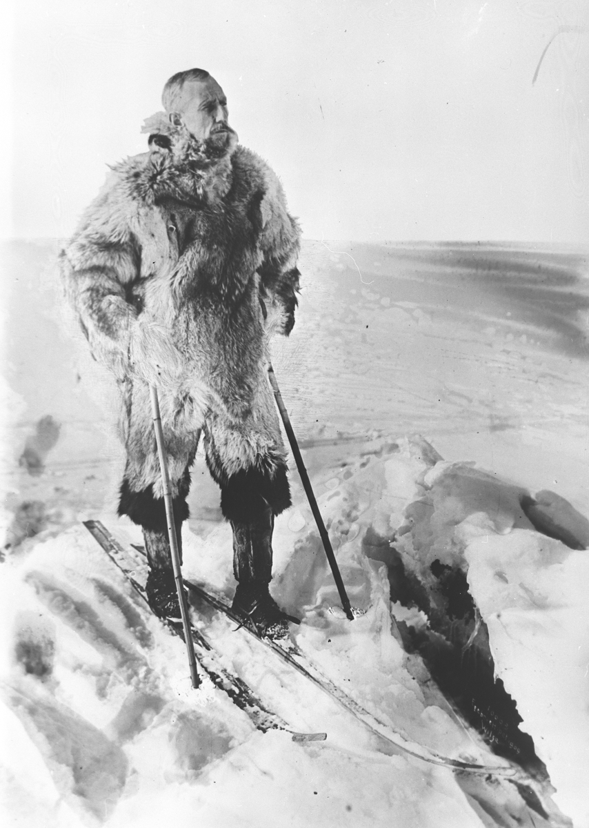 Roald Amundsen i vinterutstyr 7. mars 1909.