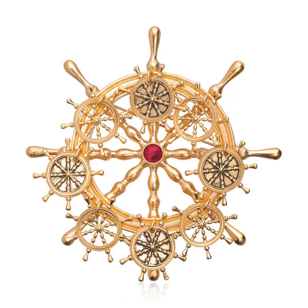 Women's brooch, the ship's wheel.