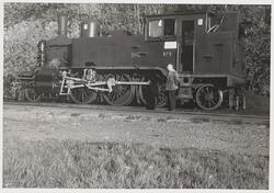 Damplokomotiv type 20b nr. 173 på Flekkefjord stasjon