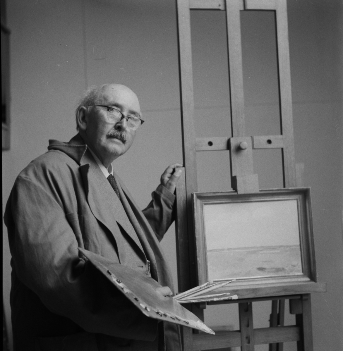 Konstnären William Nording, interiör o exteriör, porträtt