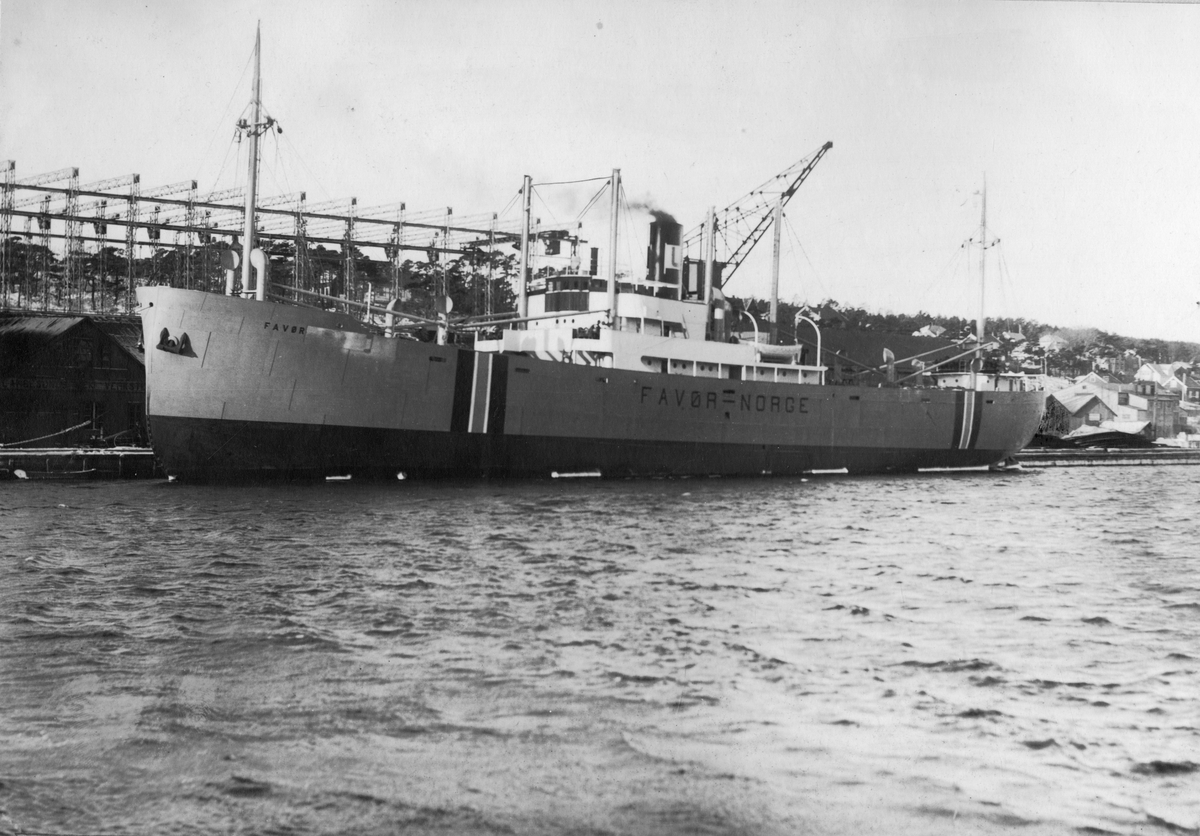 D/S "Faxør" Bygg nr. 15 av 1939 ved Langesund Mekaniske Verksted, for rederiet Samuel Ugelstad.
