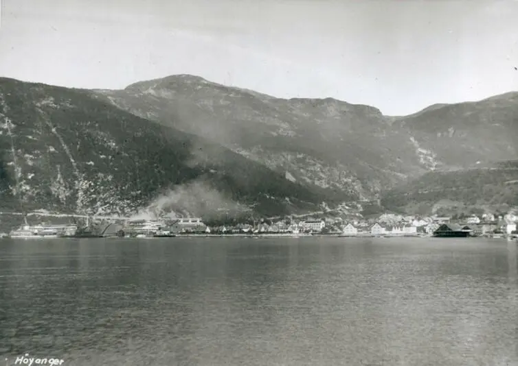 Høyanger ca 1930. Foto: Vestfoldmuseene.