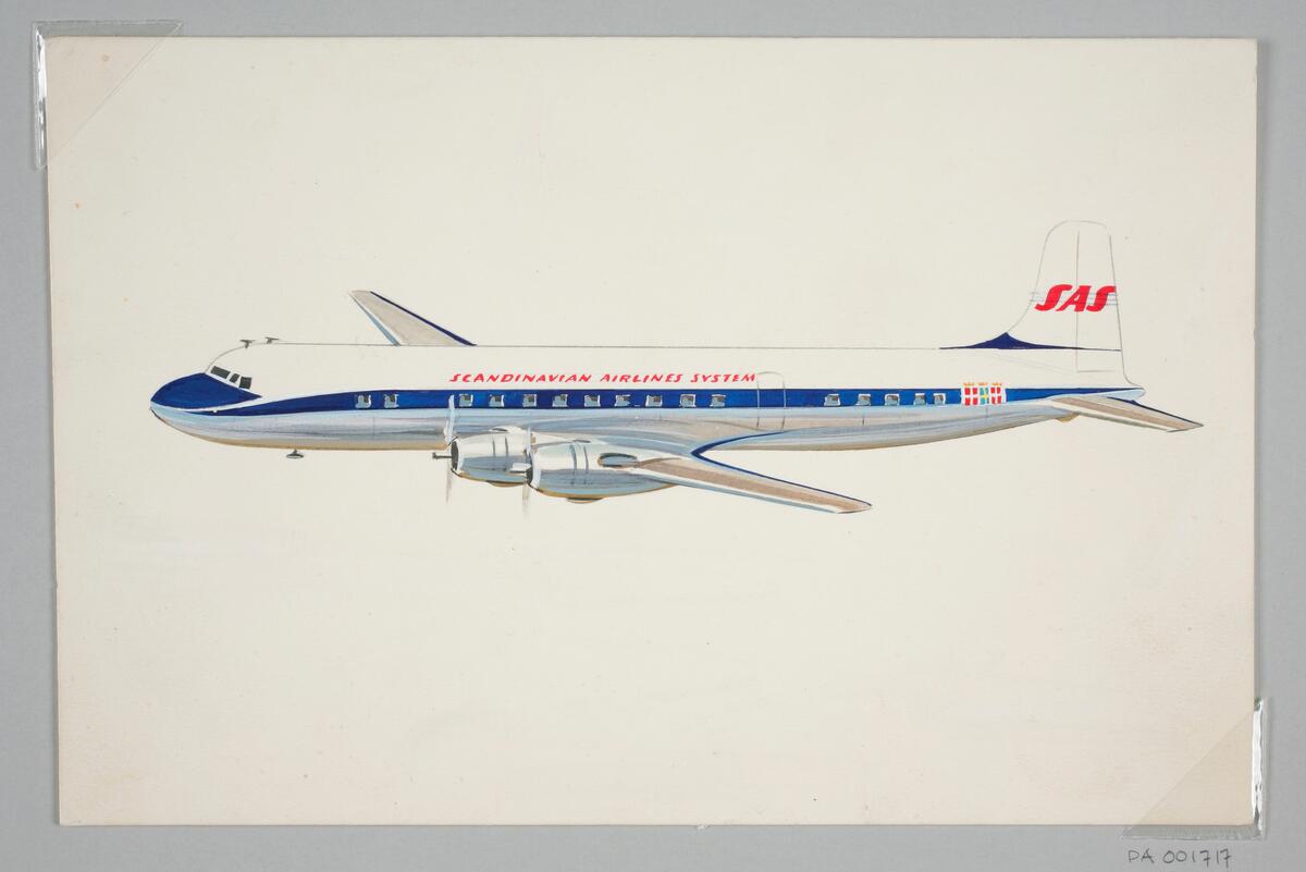 Flygplan projekt SAS [skiss] - Designarkivet / DigitaltMuseum