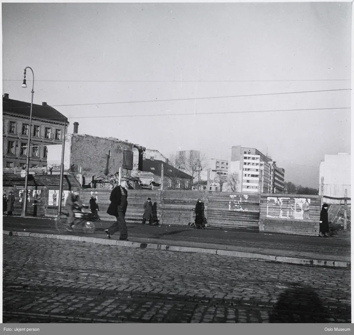 Anleggsområdet rundt det nye Rådhuset. - Oslo Museum / DigitaltMuseum