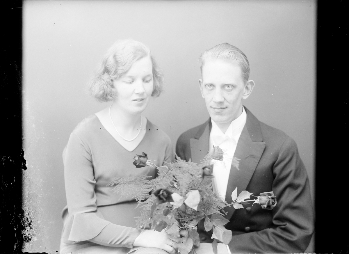 Brudparet Jansson från Bro socken, Uppland 1931