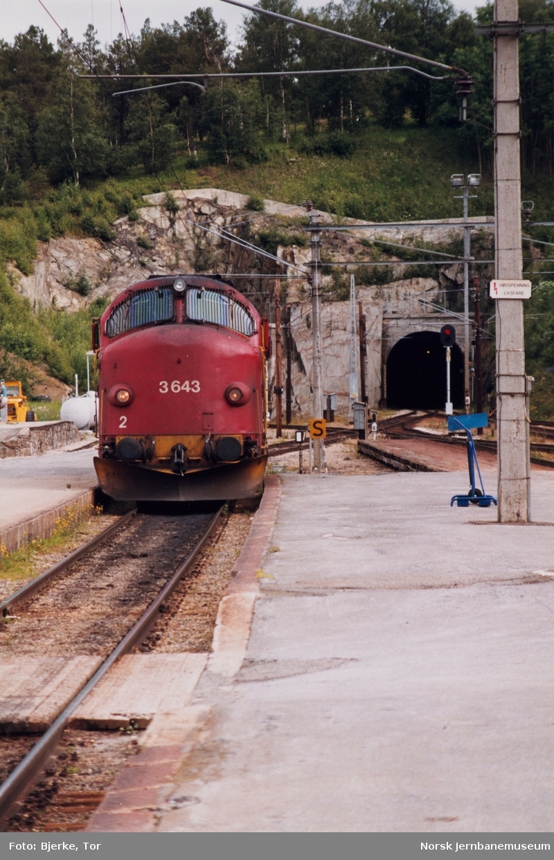 Diesellokomotiv Di 3 643 på Dombås stasjon