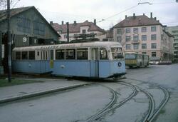 Oslo Sporveier, E2 163, Gardeveien. 1983.