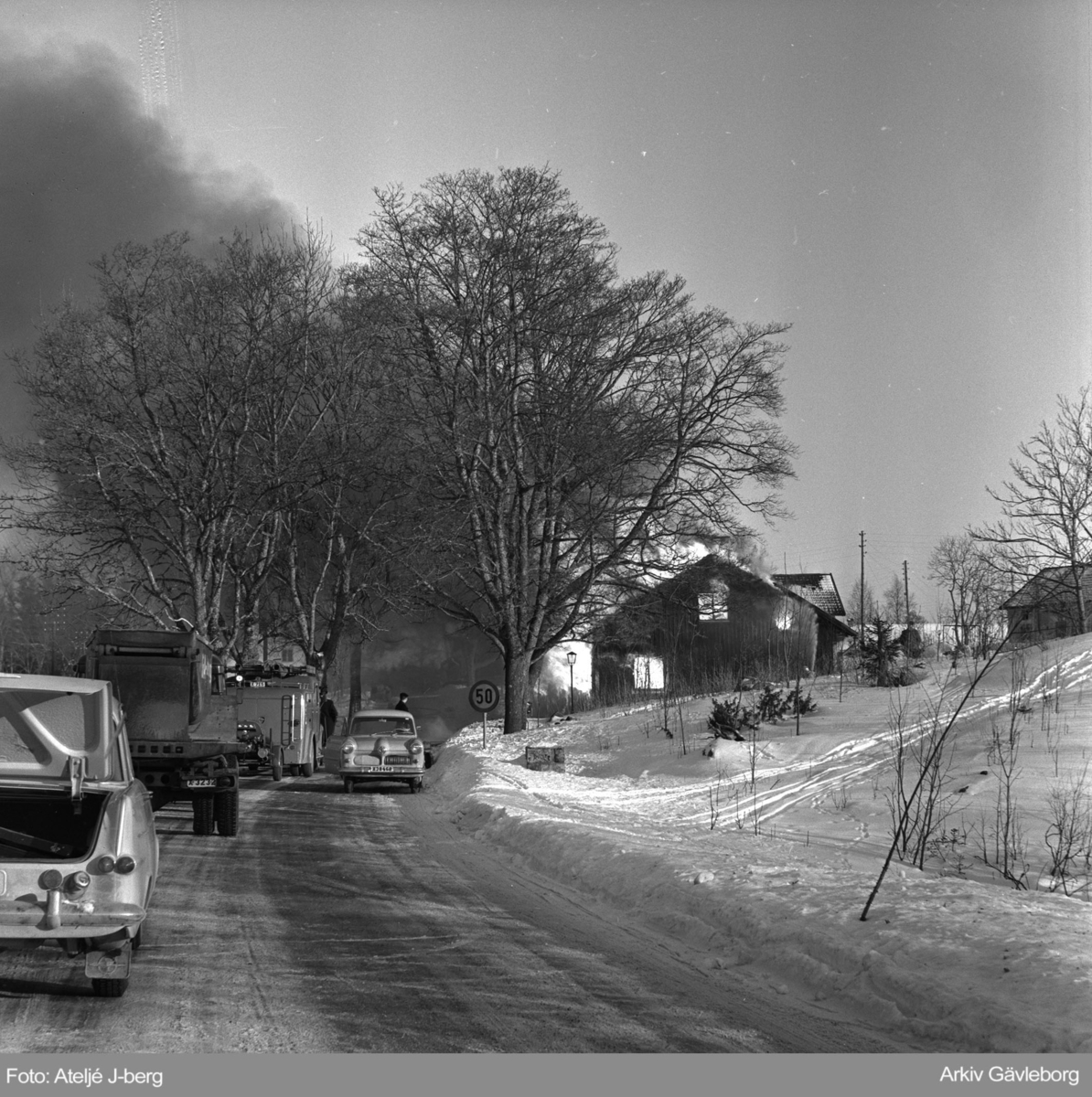 Brand, Hilleviksvägen 1962.