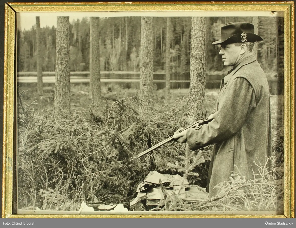 Carl Gripenstedt på jaktpass, 1950tal Örebro Stadsarkiv / DigitaltMuseum