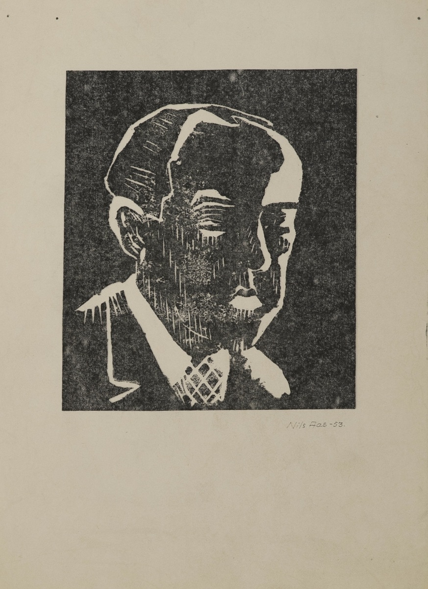 Portrett av mann i profil