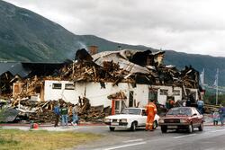 Skjåk Samvirkelag etter brannen i 1993