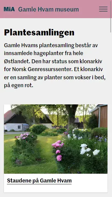 Skjermdump av en nettartikkel om planter.