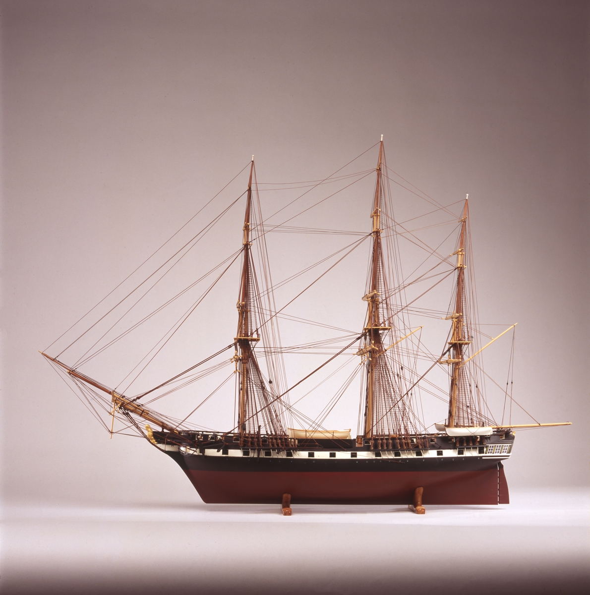 Fartygsmodell av fregatten EUGENIE.