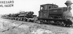 Lokomotivet "Sarp", Borregård, Sarpsborg i 1939, transport a