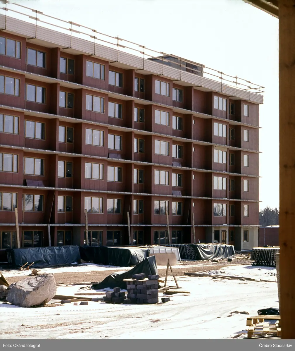 Byggnation av höghus, 1971 - Örebro Stadsarkiv / DigitaltMuseum