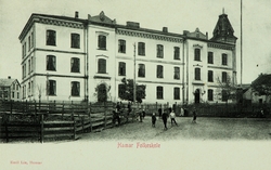 Postkort, Hamar folkeskole, Midtbyen skole, Skolegata 1, bar