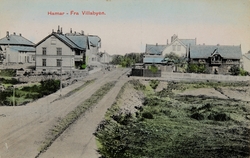 Postkort, Hamar, Østbyen, villaer i St. Olavs gate 61 og 62,