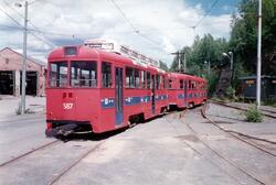 Oslo Sporveier, TBG 587 og MBO 207 på Avløs i 1986