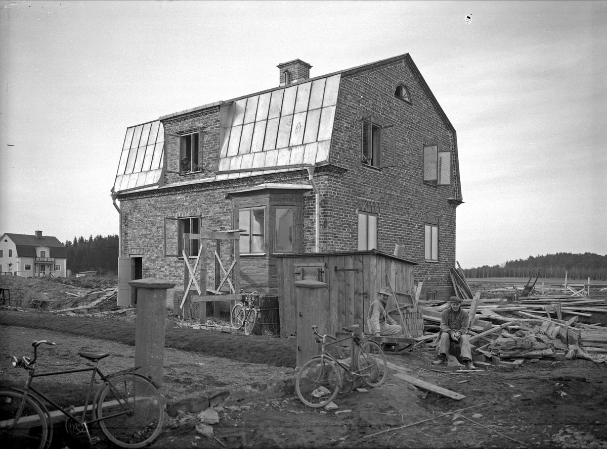 Bostadshus under uppförande, Uppsala 1935
