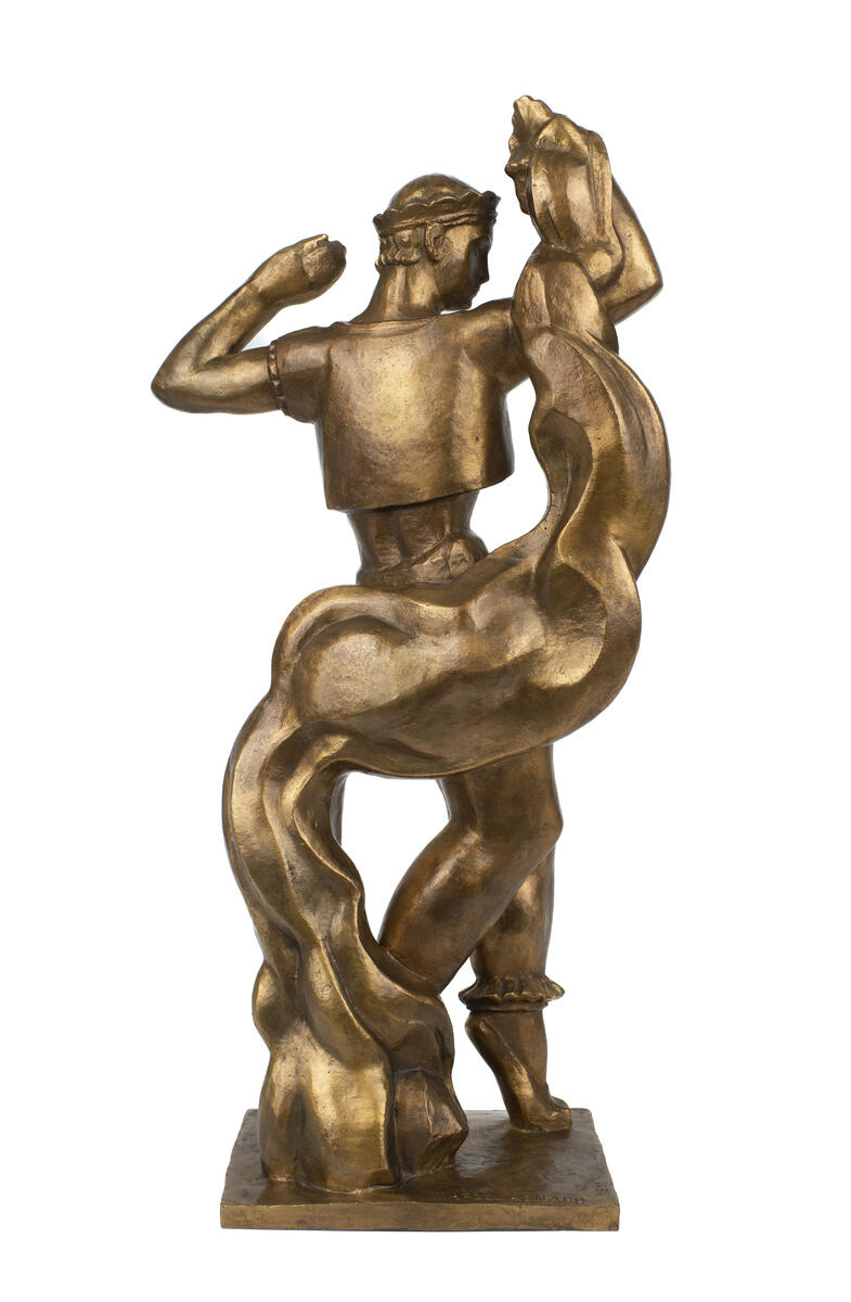 Nijinsky som den gyllene slaven i "Scheherazade" [Skulptur]