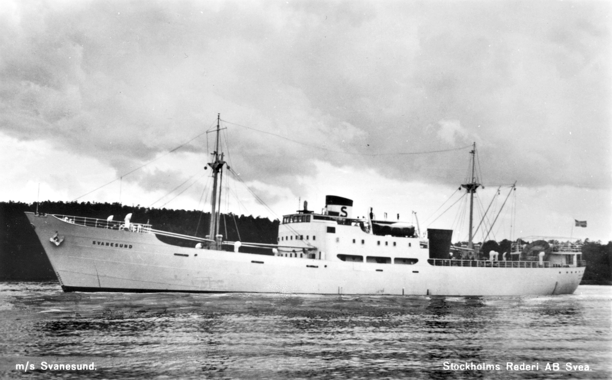 Stockholms Rederi AB, Svea. m/s Svanesund. Byggd 1948 i England ...