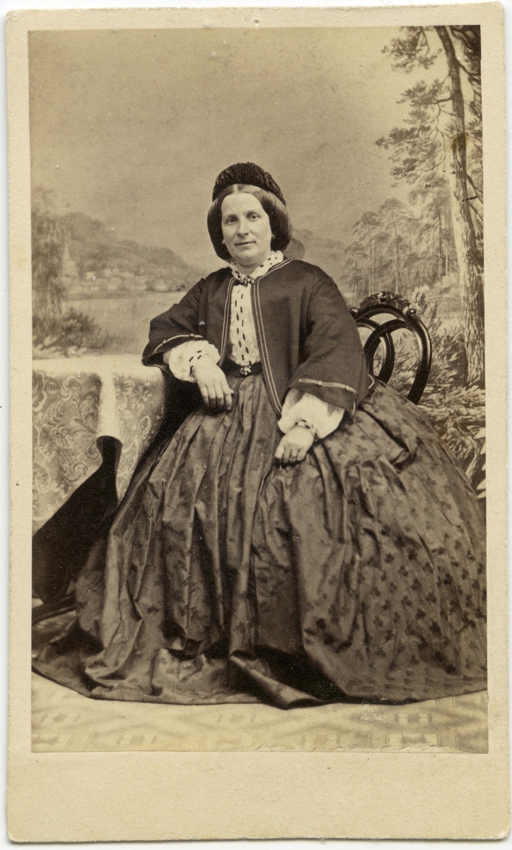 Porträtt på Ida Fock. död år 1877.