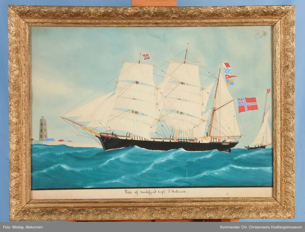Bark TOIVO av Sandefjord, Capt. T. Andersen.
