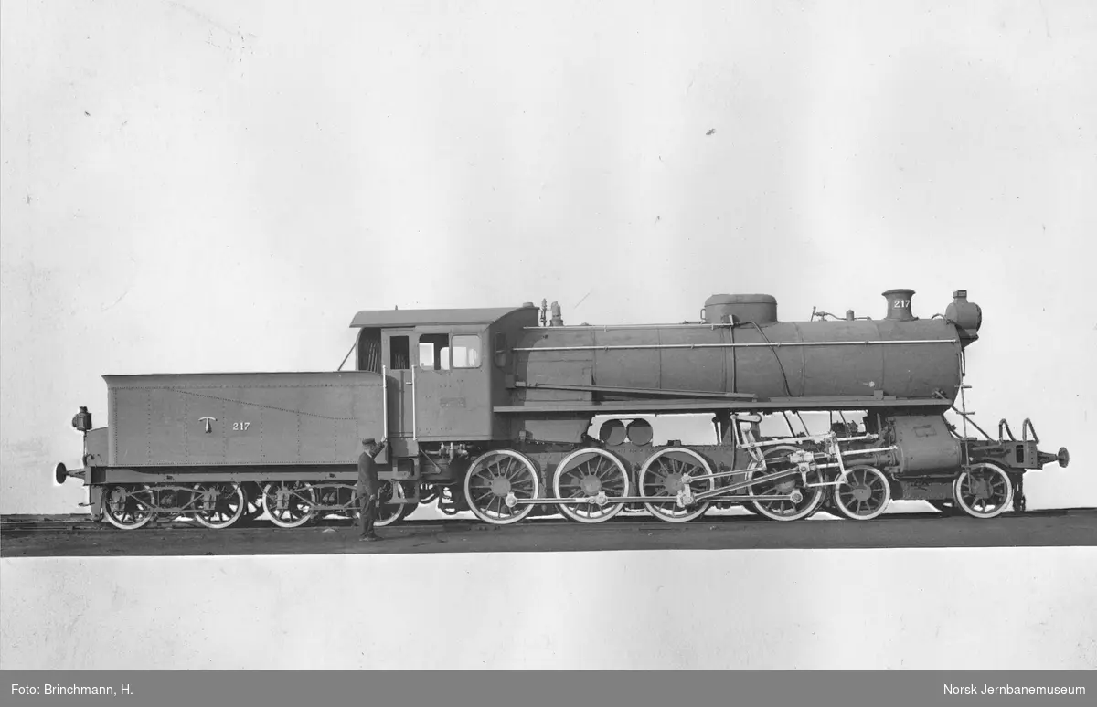 Leveransefoto av damplokomotiv type 26a nr. 217