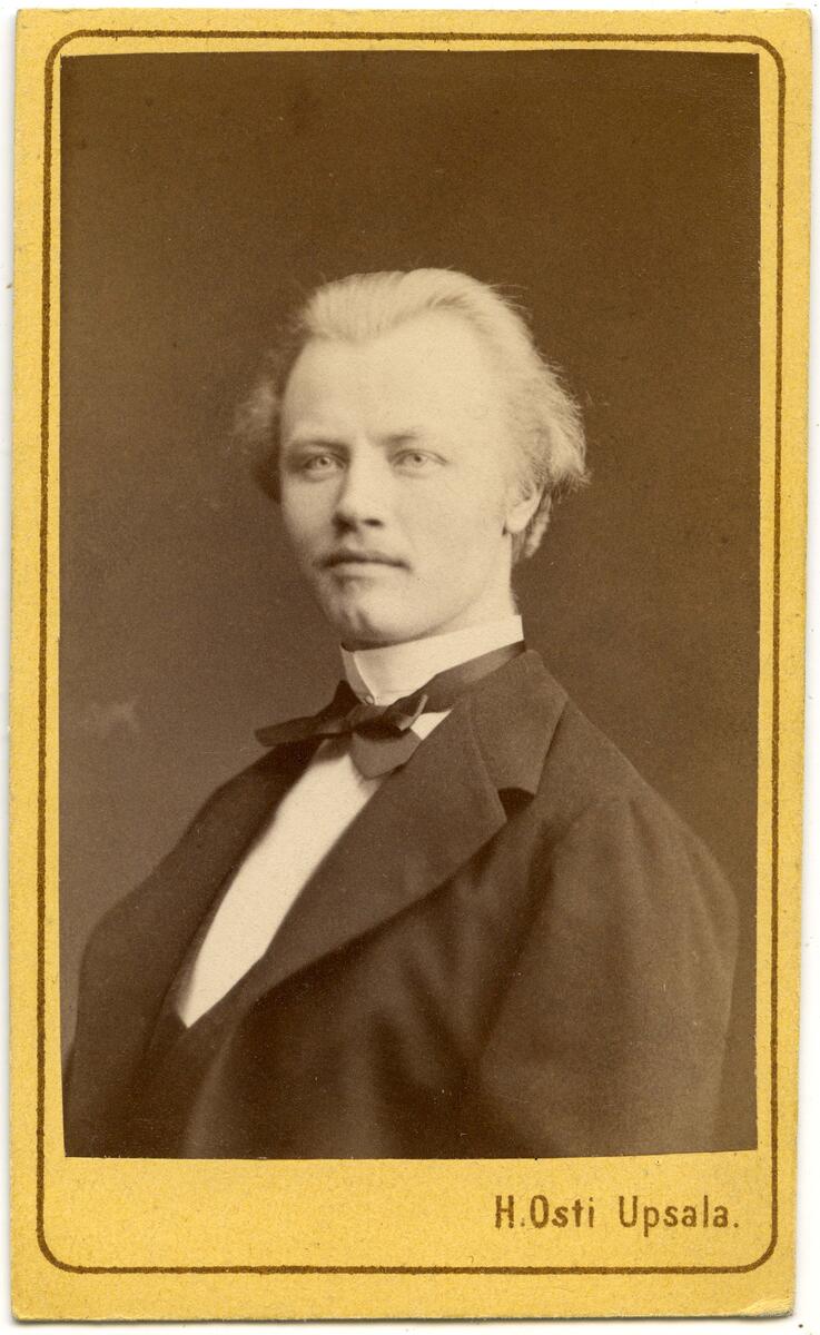 Porträtt på Författare Fil. Dr. Hugo Emanuel Hamberg. Född år1847 och död år 1923