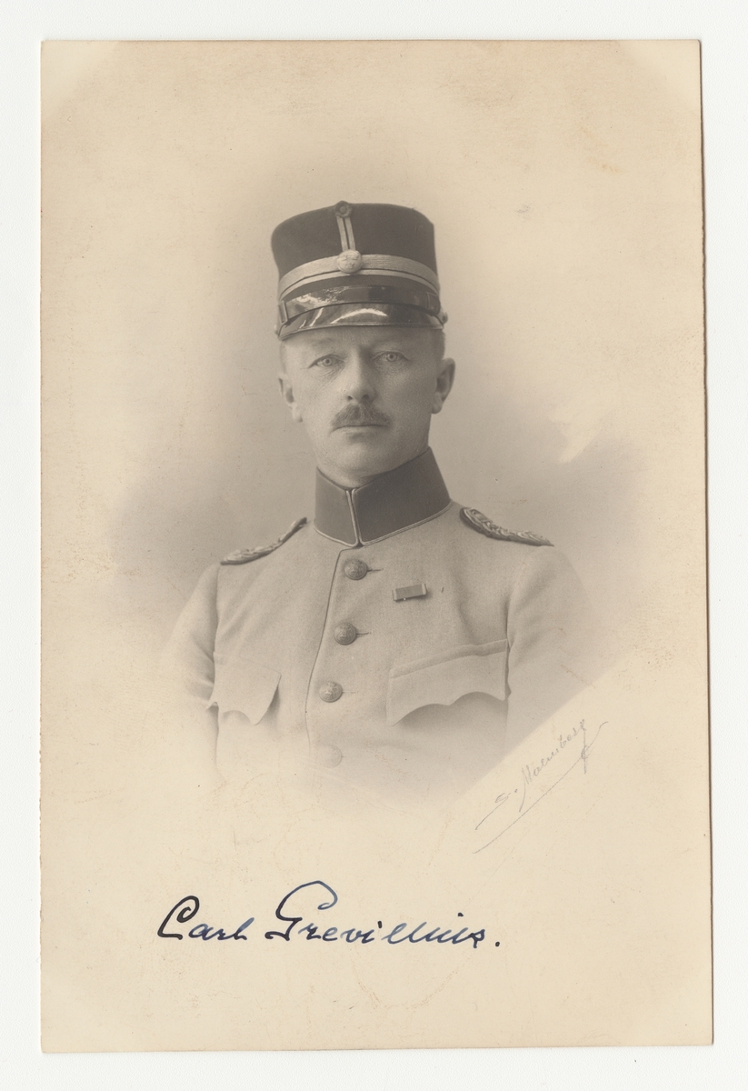 Porträtt av Carl Grevillius, major vid Gotlands infanteriregemente I 27.