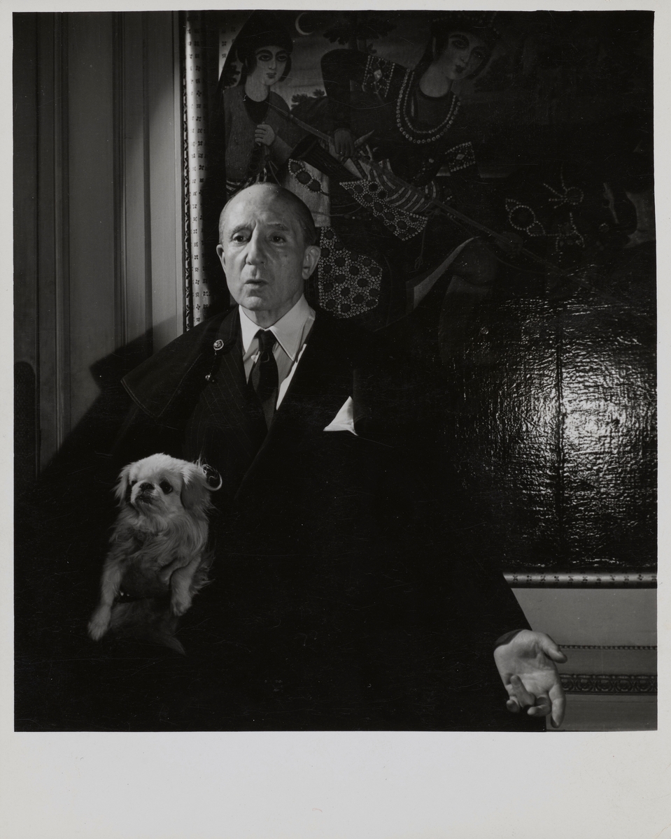 George De Cuevas portrettert med hund.