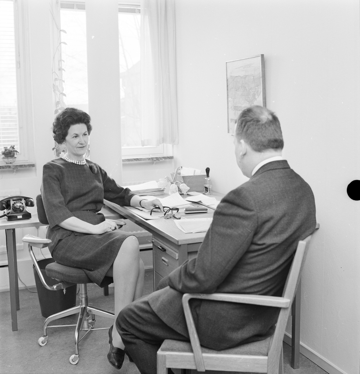 Arbetsförmedlingen - kurator Ingrid Lindquist, Uppsala 1966