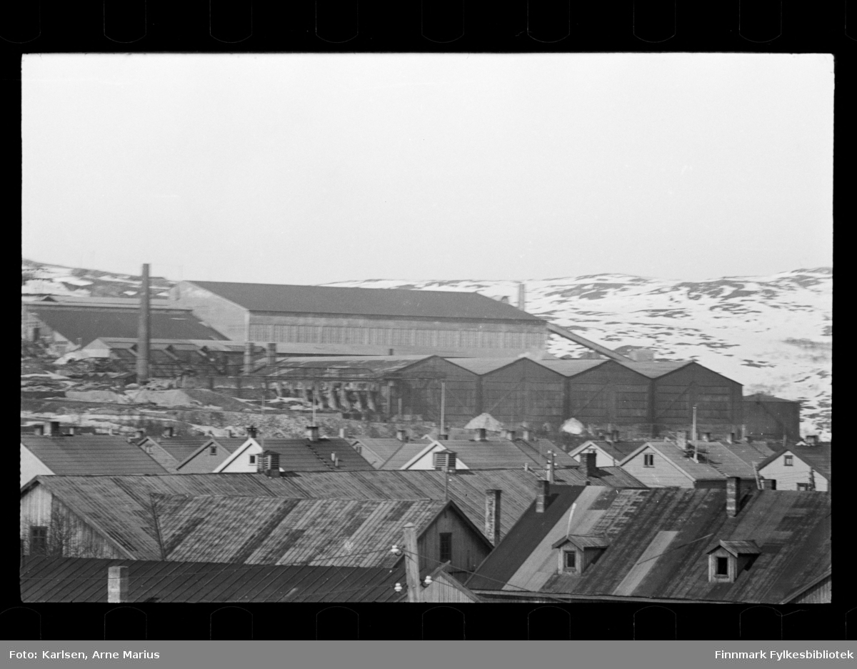 Foto av gruveselskapet A/S Sydvaranger i Kirkenes etter krigen 