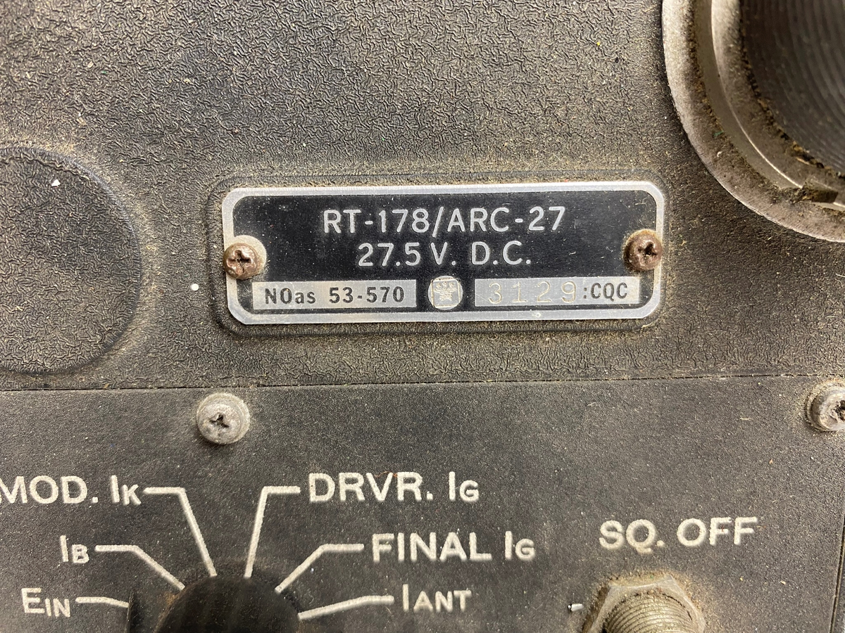 Sändtagare, Transceiver RT-178/ACR-27.