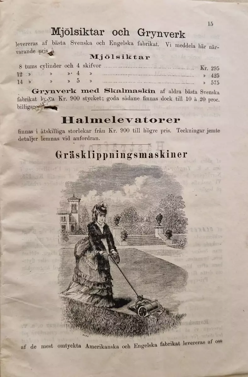 Priskurant från D. Hald & Co, Stockholm. 32 sidor. Ivar Haeggströms Boktryckeri, 1877, Stockholm.