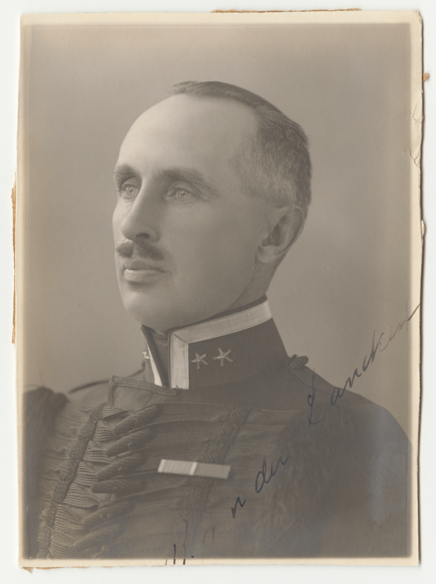 Porträtt av Rickman von der Lancken, överstelöjtnant vid kavalleriet.