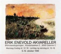 Erik Enevold Akvareller [Utstillingsplakat]