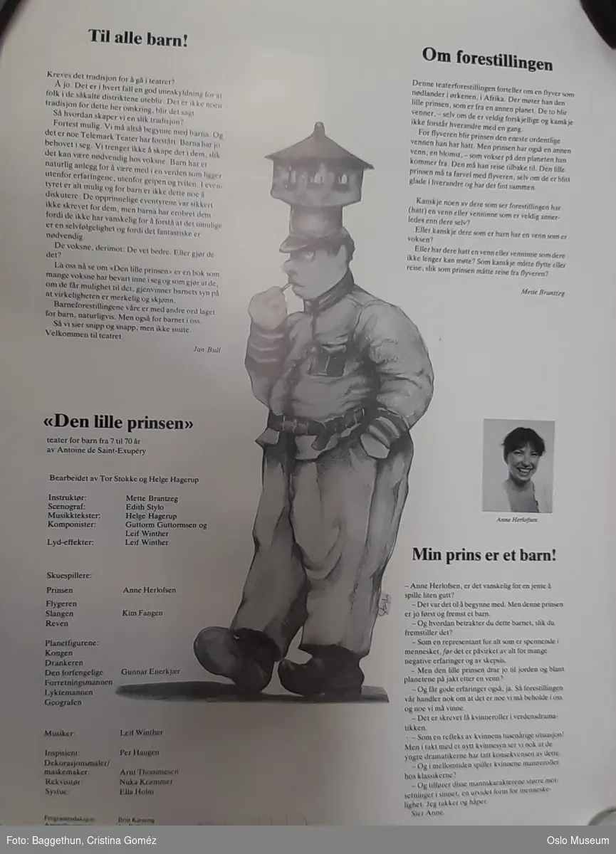 Den lille prinsen (1984 Telemark Teater) [grafikk]