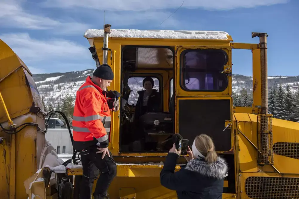 Bildet viser formidling av en snøfreser.