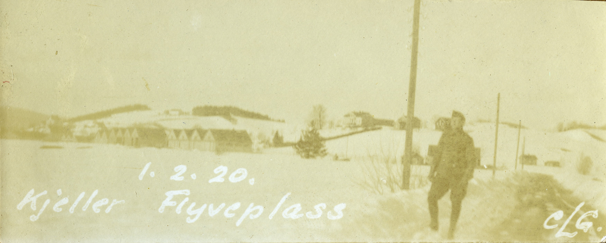 Kjeller flyplass vinteren 1920.