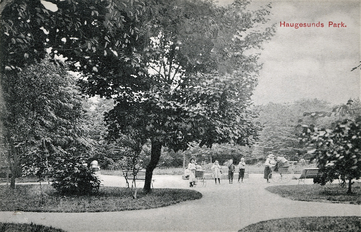 Fotografi og postkort fra Byparken i Haugesund.