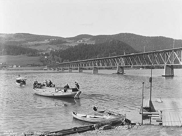 Prot: Lillehammer Vingnesbroen Den gamle ferge