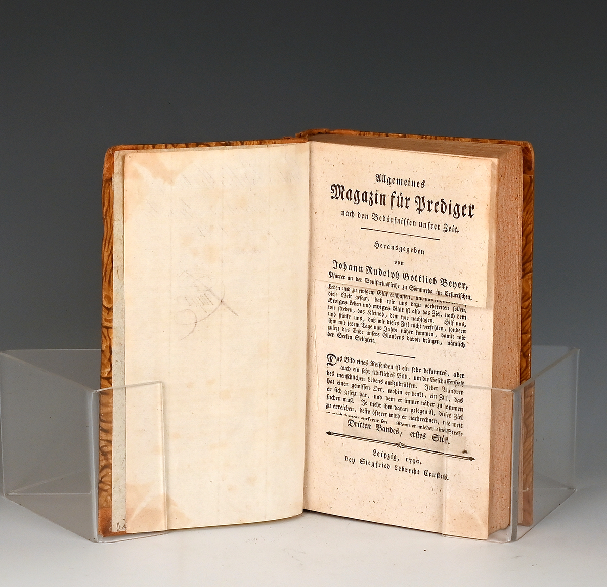 Allgemeines Magazin für Prediger. Hgg, von J. R. G. Beyer. I-XI Leipzig 1789-93
