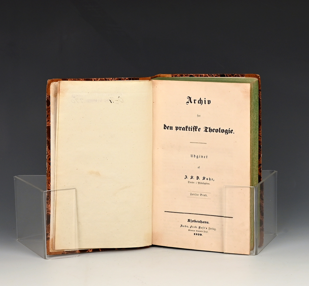 Archiv for den praktiske Theologie. Udg. af J.S.B. Suhm. I-II Kbhv. 1839-40