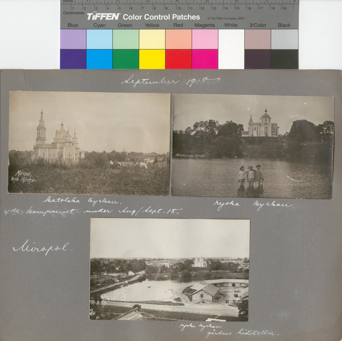 Text i fotoalbum: "September 1918. Katolska kyrkan."