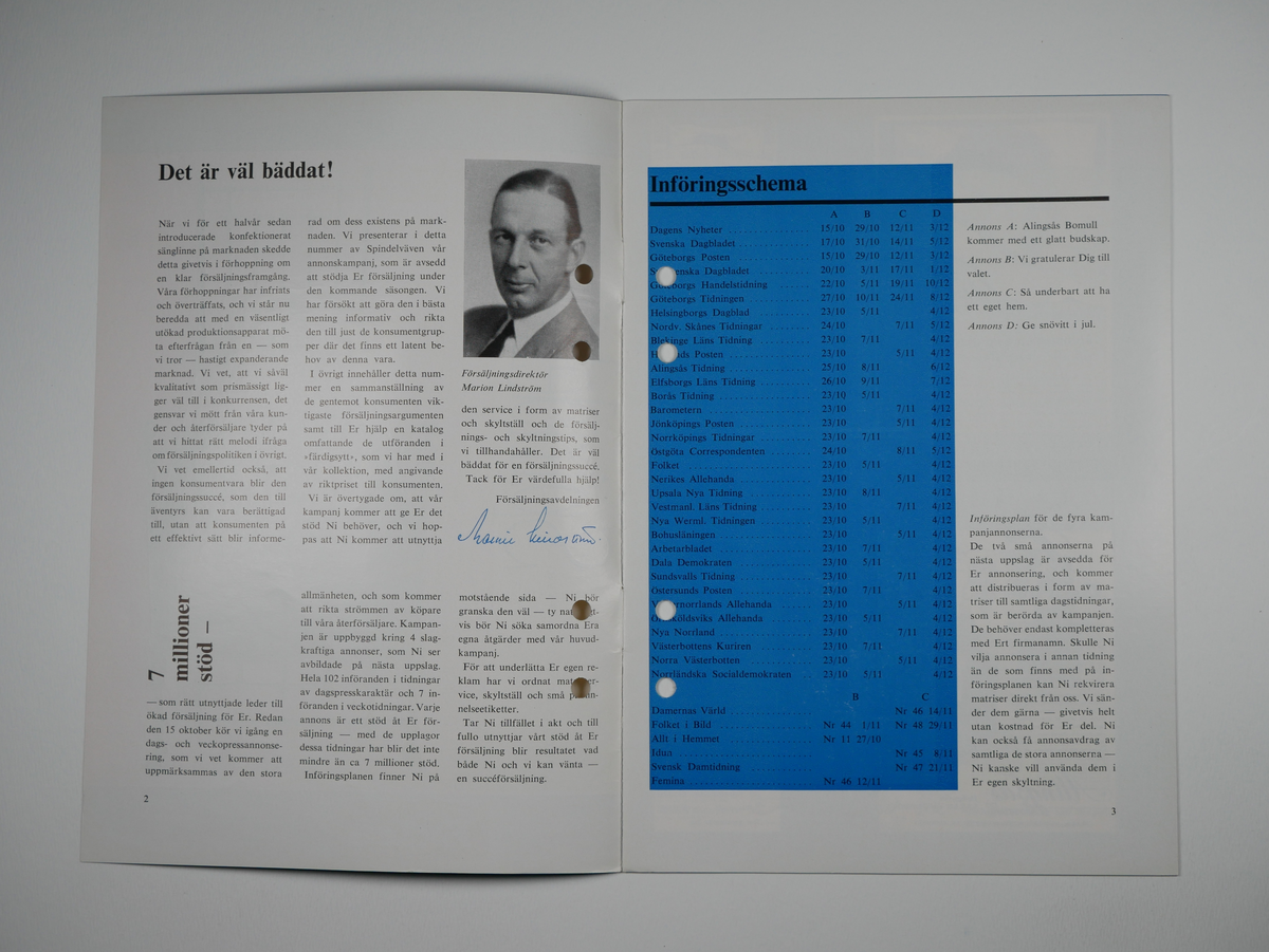 Spindelväven.

Tidskrift utgiven av Alingsås bomullsväveri AB 1956 - 1959.
11 nummer (a - k).