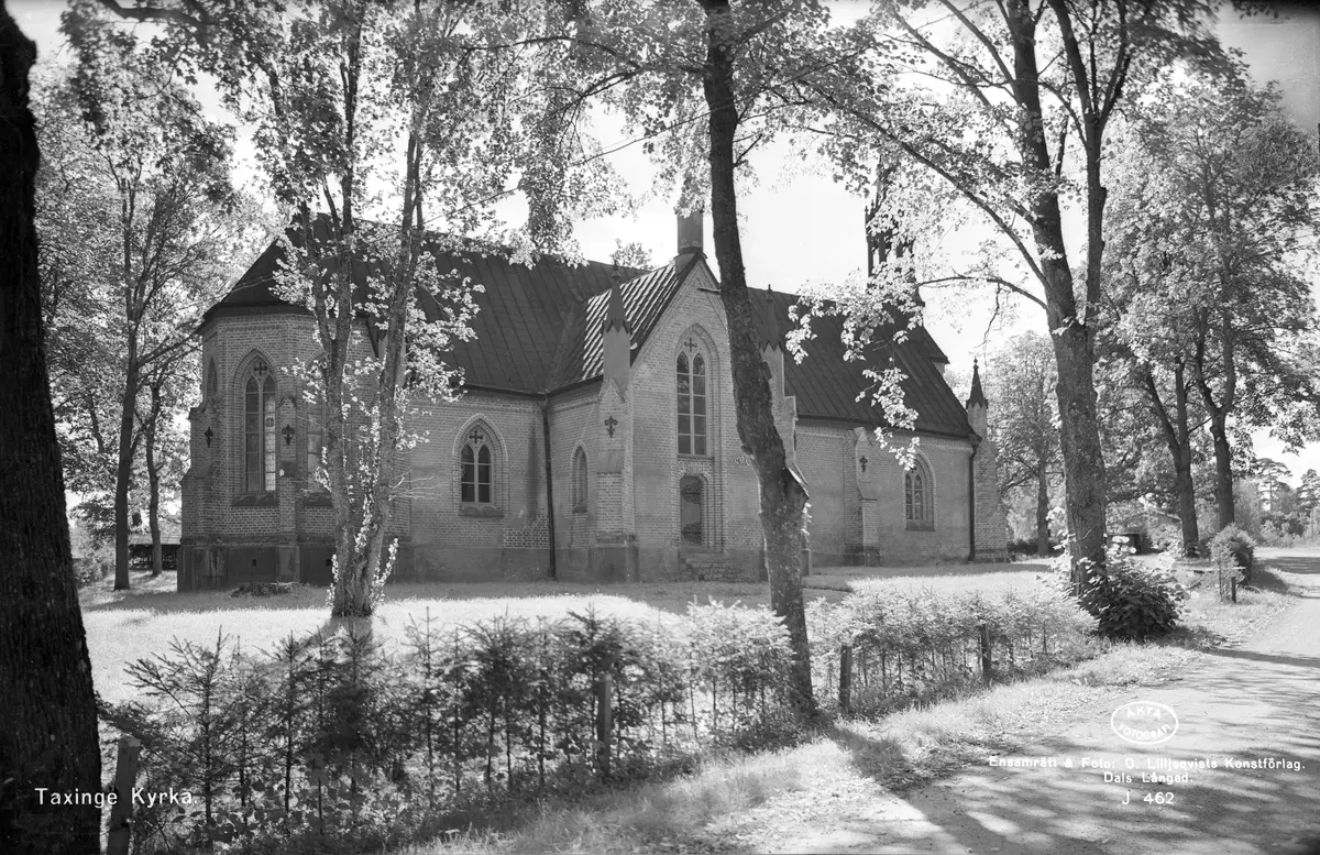 Taxinge kyrka; Taxinge
Markbild. O. Lilljeqvist Konstförlag; Dals Långed.

